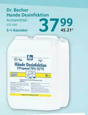 Selgros Dr Becher Hande Desinfektion 5L Angebot