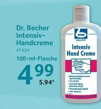 Selgros Dr Becher Intensif Handcreme 100ml Angebot