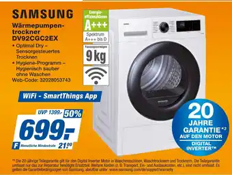 expert Techno Land SAMSUNG Wärmepumpentrockner DV92CGC2EX Angebot