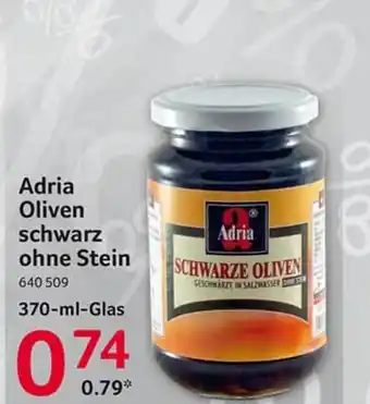 Selgros Adria Oliven Schwarz Ohne Stein 370ml Angebot