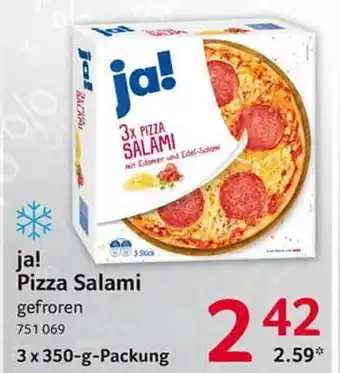 Selgros Ja! Pizza Salami 3x350g Angebot