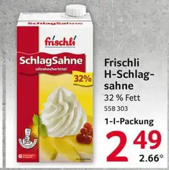 Selgros Frischli H-Schlagsahne 1L Angebot