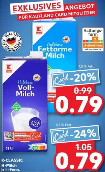 Kaufland K-CLASSIC H-Milch Angebot
