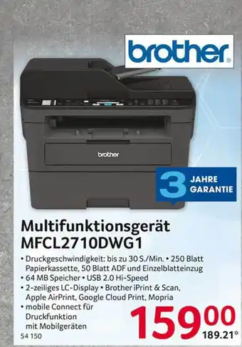 Selgros Brother Multifunktionsgerät Mfcl2710dwg1 Angebot