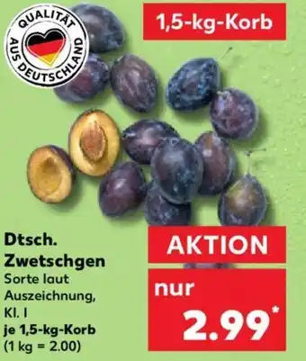 Kaufland Dtsch. Zwetschgen Angebot