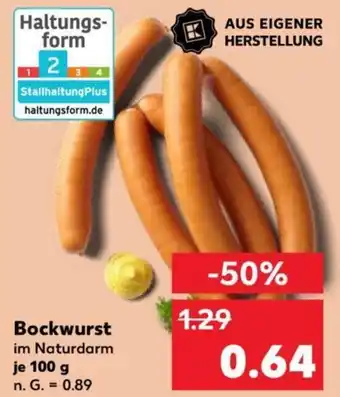 Kaufland Bockwurst im Naturdarm Angebot