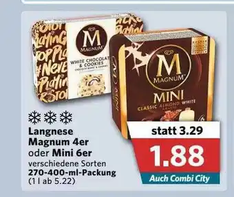 Combi Langnese Magnum 4er Oder Mini 6er Angebot