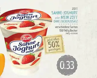 Edeka Struve Zott Sahne-joghurt Oder Mein Zott Ohne Zuckerzusatz Angebot