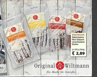 Scheck-in-Center Wiltmann Salamissimo Mini-salamis Angebot