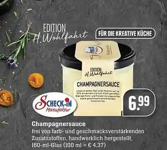 Scheck-in-Center Champagnersauce Angebot