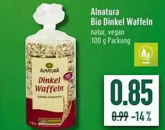 diska Alnatura Bio Dinkel Waffeln Angebot