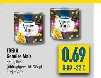 diska Edeka Gemüse Mais Angebot