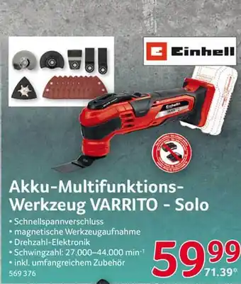 Selgros Einhell Akky-multifunktions-werkzeug Varrito - Solo Angebot