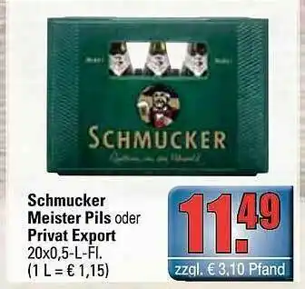 alldrink Schmucker Meister Pils Oder Privat Export Angebot