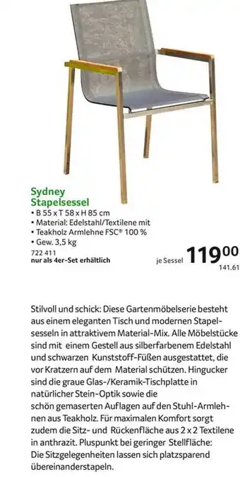 Selgros Sydney Stapelsessel Angebot