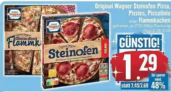 Edeka Original Wagner Steinofen Pizza, Pizzies, Piccolinis Oder Flammkuchen Angebot