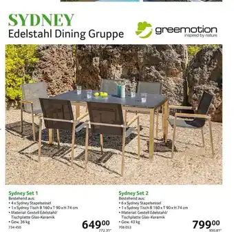 Selgros Greemotion Sydney Edelstahl Dining Gruppe Angebot