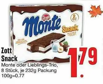 Edeka Zott Snack Angebot