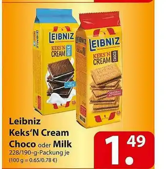 Famila Nord Ost Leibniz Keks'n Cream Choco Oder Milk Angebot