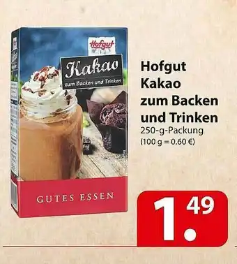 Famila Nord Ost Hofgut Kakao Zum Backen Und Trinken. Angebot