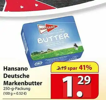 Famila Nord Ost Hansano Deutsche Markenbutter Angebot