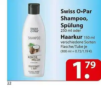 Famila Nord Ost Swiss O Par Shampoo, Spülung Oder Haarkur Angebot