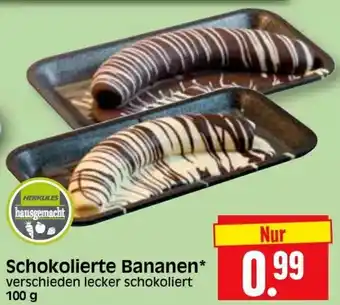 Edeka Herkules Schokolierte Bananen 100g Angebot