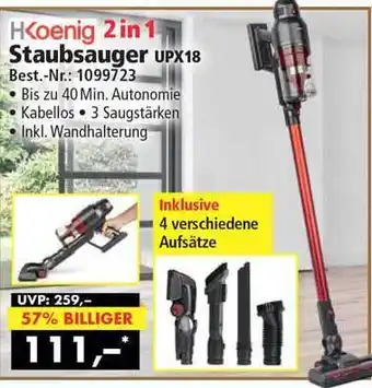 Norma24 Hkoenig 2in1 Staubsauger Upx18 Angebot