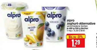 Edeka Herkules Alpro Joghurt Alternative 400/500g Becher Angebot