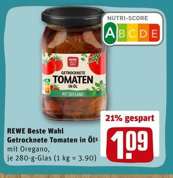 REWE Rewe beste wahl getrocknete tomaten in öl Angebot