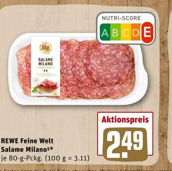 REWE Rewe feine welt salame milano Angebot