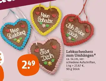 tegut Lebkuchenherz zum umhängen Angebot