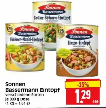 Edeka Herkules Sonnen Bassermann Eintopf 800g Dose Angebot