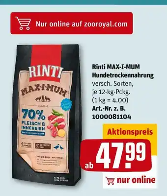 REWE Rinti max-i-mum hundetrockennahrung Angebot