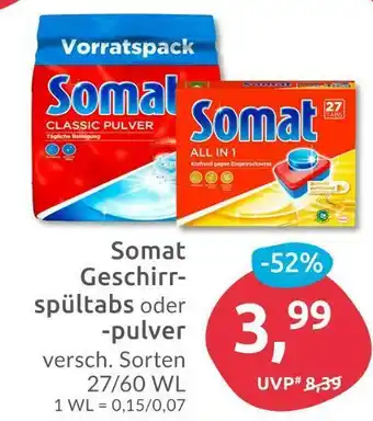 Budni Somat geschirrspültabs oder -pulver Angebot