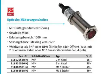 Conrad Rspro Optische Näherungsschalter Angebot