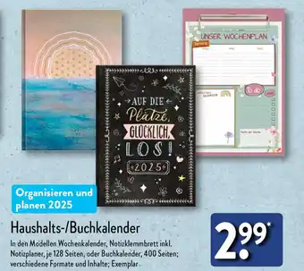 Aldi Nord Haushalts-/Buchkalender Angebot
