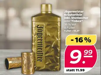 NETTO Jägermeister kräuterlikör inkl. shotbecher oder tinbox Angebot