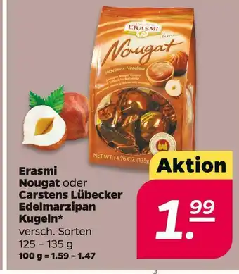 NETTO Erasmi oder carstens lübecker nougat oder edelmarzipan kugeln Angebot