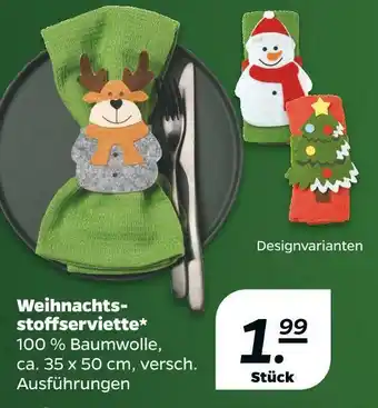 NETTO Weihnachtsstoffserviette Angebot