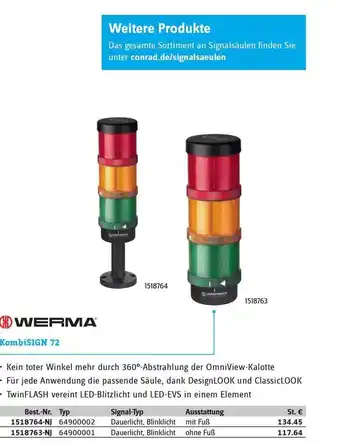 Conrad Werma Kombisign 72 Angebot