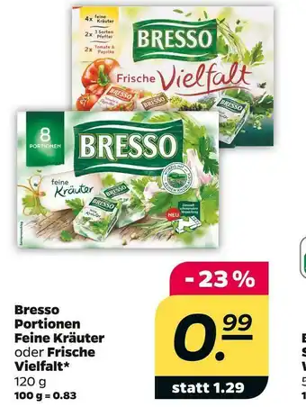 NETTO Bresso portionen feine kräuter oder frische vielfalt Angebot