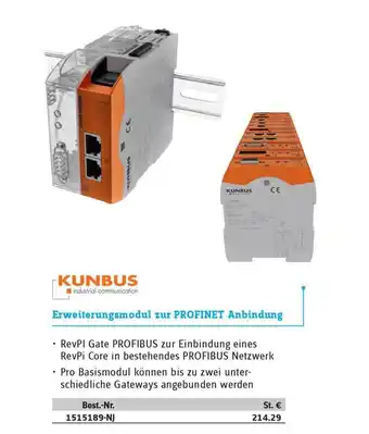 Conrad Kunbus Eiweiterungsmodul Zur Profinet Anbindung Angebot