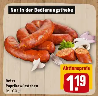 REWE Reiss paprikawürstchen Angebot