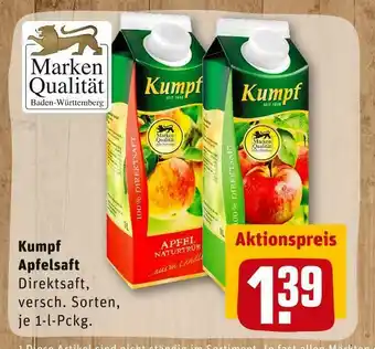 REWE Kumpf apfelsaft Angebot