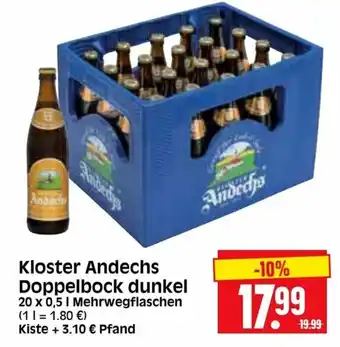 Edeka Herkules Kloster Andechs Doppelbock dunkel 20x0,5L Angebot
