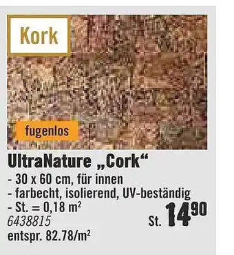 Hornbach UltraNature „Cork” Angebot