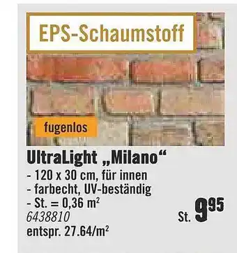 Hornbach Eps-schaumstoff Ultralight „Milano” Angebot