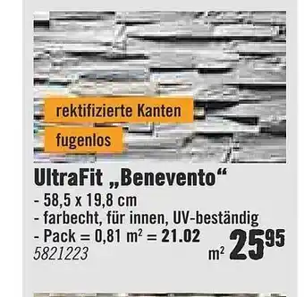 Hornbach Rektifizierte Kanten Fugenlos Ultrafit „Benevento” Angebot