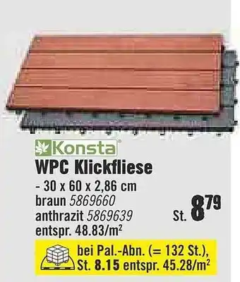 Hornbach Konsta Wpc Klickfliese Angebot